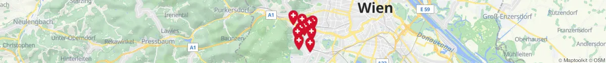 Map view for Pharmacies emergency services nearby Ober Sankt Veit (1130 - Hietzing, Wien)